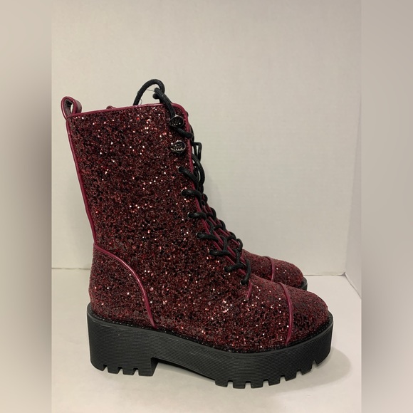 Michael Kors Womens Combat Boots Size 5 - Picture 1 of 11